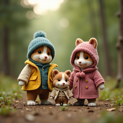 Forest Friends Dog Family