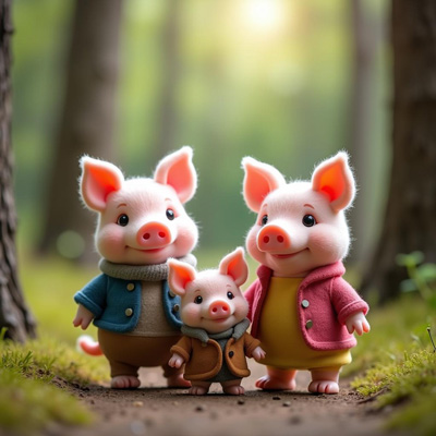 Forest Friends Pig Family