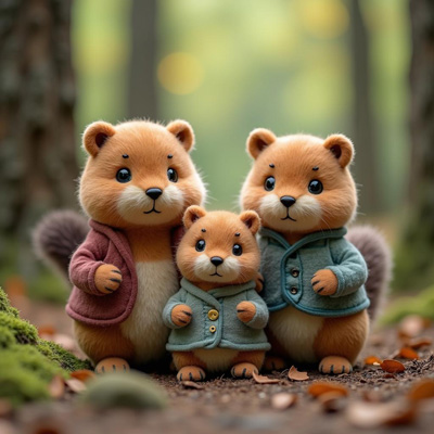 Forest Friends Beaver Family