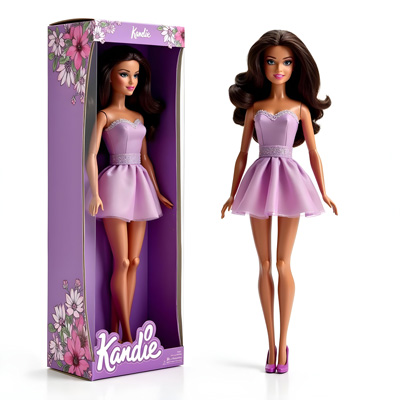 Kandie the Movie - Collectible Doll, Margie Reddie As Kandie in Lavender Dress