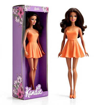 Kandie The Movie - Collectible Doll, Margie Reddie As Kandie in Tangerine Dress