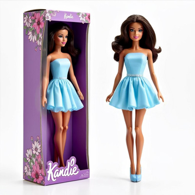 Kandie The Movie - Collectible Doll, Margie Reddie As Kandie in Blue Dress