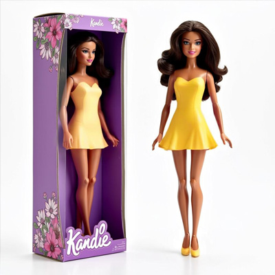 Kandie the Movie - Collectible Doll, Margie Reddie as Kandie in Yellow Dress
