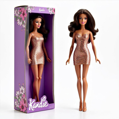 Kandie the Movie - Collectible Doll, Margie Reddie as Kandie in Bronze Glitter Dress