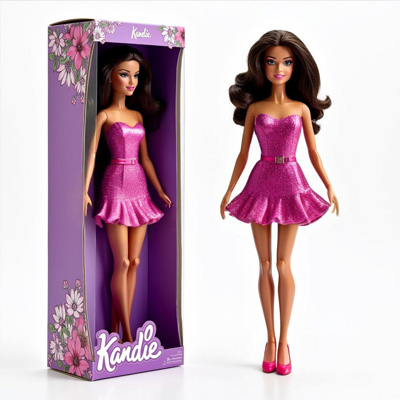 Kandie the Movie - Collectible Doll, Margie Reddie as Kandie in Magenta Dress
